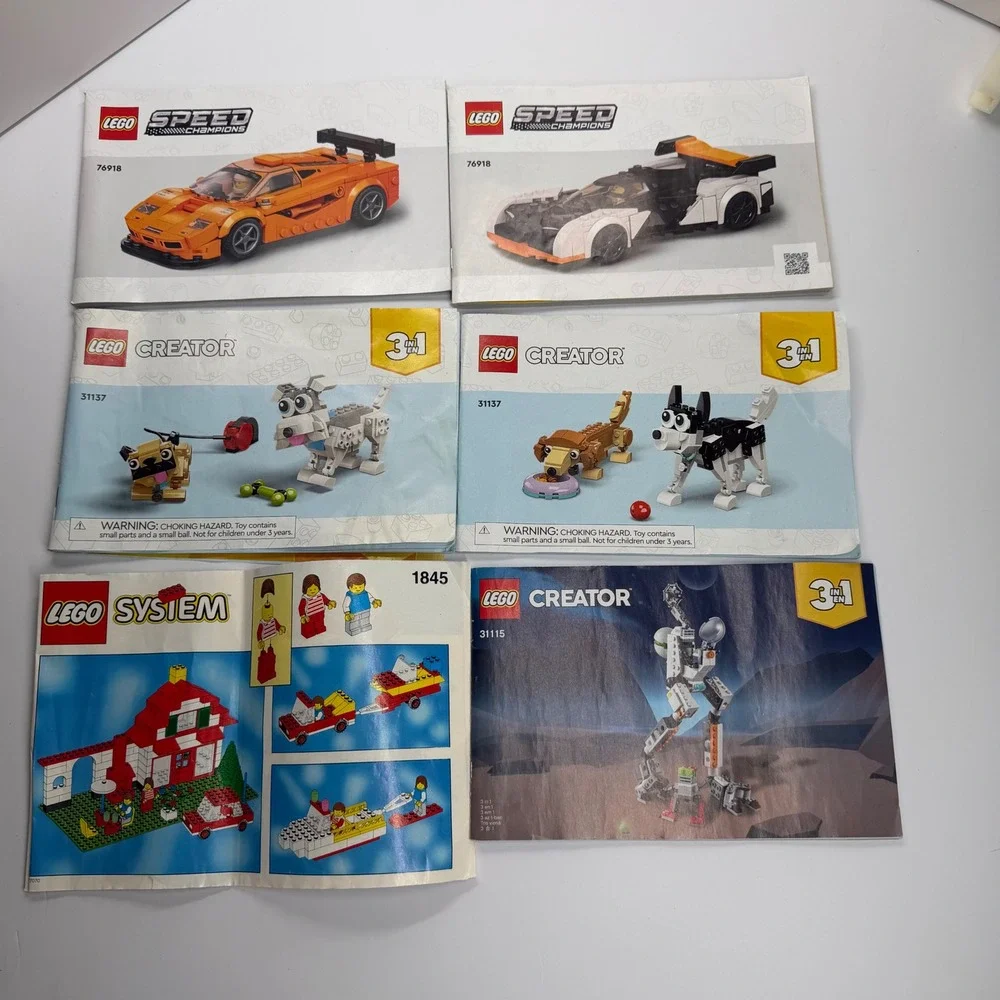 Lego Manual Lot Speed Champions 76918 Creator‎ 31137 31115 System 1845